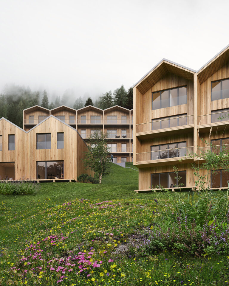 Architectural visualisation of a multi-residential building in the polish mountains